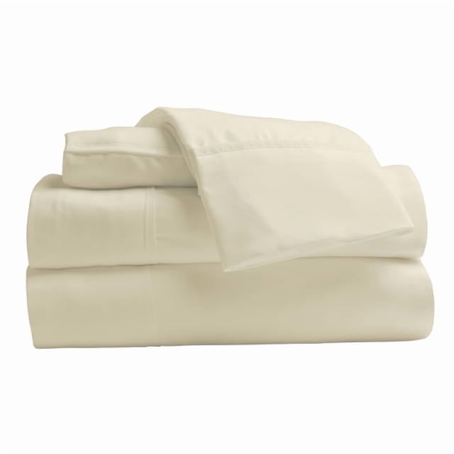 Comfy Bamboo World Series 4pc Microfiber Sheet Set, Full Size Bedsheet, Cream