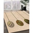 thumbnail image 3 of Ahgly Company Tapis d'Intérieur Lavables en Machine, Carrés, Bronze Transitionnel Brun, Carrés de 6', 3 of 7