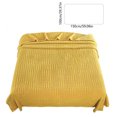 thumbnail image 3 of Fleece Throw Blanket - Breathable Fuzzy Polyester, Sofa Couch Bed Decor, All Seasons Use, Machine Washable, Yellow, JKODE, 3 of 8