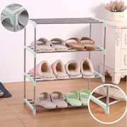 Dvkptbk Shoe Rack 4-Layer Stackable Small Shoe Rack Suitable for Lightweight Shoe Rack Storage Boxes At Entrances Corridors and Closets Storage & Organization
