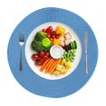 thumbnail image 1 of Djiypn Napperons Ronds Tressés Ensemble de 8 Napperons Ronds pour Tables à Manger 15 Pouces Lavables Napperons de Table de Cuisine Intérieur (Bleu, 8), 1 of 8