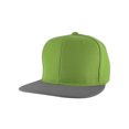 thumbnail image 1 of Top Headwear Flat Bill Adjustable Snapback Cap - Lime/Grey, 1 of 2