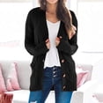 thumbnail image 4 of Kcodviy Sweaters Womens Open Sleeve Long Winter Coat Down Knit Boho Long Patchwork Knit Long Sweater Coat Cardigan Pockets Front Womens Long Sweaters for Winter Sweater, 4 of 5