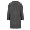 thumbnail image 4 of WRKEKC Women's Shacket Style Plush Coat Button Front Pockets Flannel Lined Winter Long Trench, 4 of 7