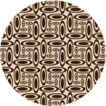 thumbnail image 1 of Ahgly Company Machine Washable Indoor Round Transitional Night Red Area Rugs, 4' Round, 1 of 7