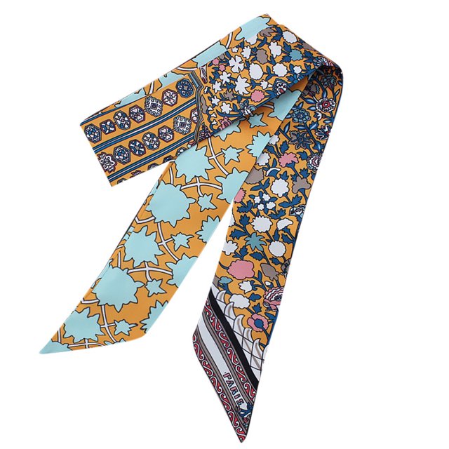 Foulard Multicolore Mode Femmes Ruban Sac Chapeau Bandeau Poignée Nouée Petit Ruban Foulard