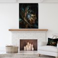 thumbnail image 4 of Design Art - Fleur Fractale Brun Bleu en Noir, 4 of 5