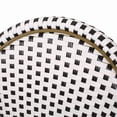 thumbnail image 3 of Outdoor PE Ratten and Aluminum French Bistro Chairs, Set of 2, Rusted Black & White, Bamboo Print Finish, 3 of 13