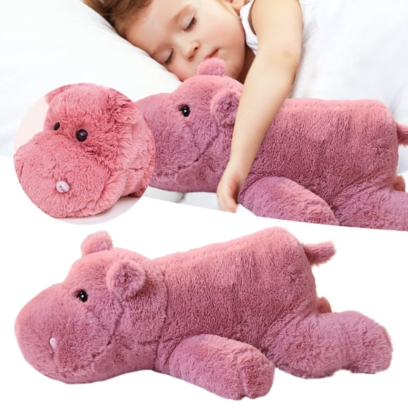 Peluches Pondérées pour Enfants Hippopotame en Peluche Doux 17,7 Pouces 2,2 Lb Petite Peluche Hippopotame Câline Pondérée pour le Confort