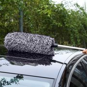 TopLLC Car Accessories, Car Brush Car Mop Household Car Sweeping Dusting Duster Car Wash Mop 55cm Retractable To 80cm Suitable For Car Household Cleaning cleaning mop