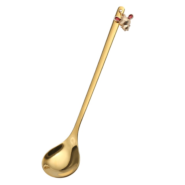 EGNMCR Measuring Spoons Serving Spoons New Year Tableware Dessert Spoon Stirring Small Spoon New Year Gift Spoon soup spoon
