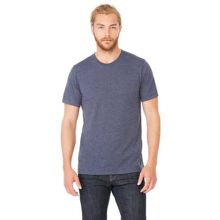 Bella Canvas Mens CVC Jersey Tee, 3XL, Heather Midnight Navy