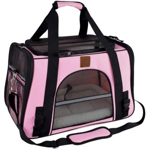 IGUOHAO Airline Approved Pet Carrier, Soft Sided Collapsible Pet Travel Carrier for Medium Cats and Small Dogs,Portable Pet Travel Carrier