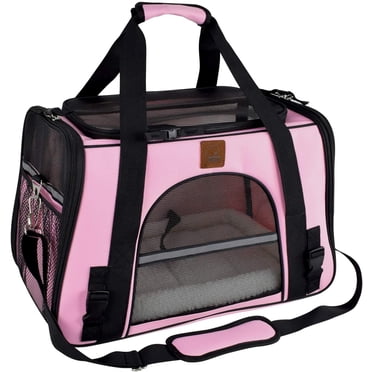 IGUOHAO Airline Approved Pet Carrier, Soft Sided Collapsible Pet Travel Carrier for Medium Cats and Small Dogs,Portable Pet Travel Carrier