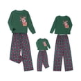 thumbnail image 5 of goowrom Pyjama de Noël Parent-Enfant Hauts à Imprimé Renne avec Pantalon à Carreaux, 5 of 5