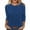#205-Blue, variant on Pincandy Womens Sweaters Fall Fashion 3/4 Length Sleeve Tops Crew Neck Button Shirts Casual Pullover Cute Winter Clothes