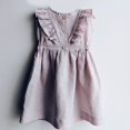 thumbnail image 2 of LNGOOR Bébé Fille Été Coton Lin Robes Volants Décontracté une Ligne de Plage Partie Robe de Soleil 2-6 Ans, 2 of 3