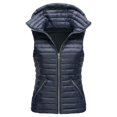 thumbnail image 1 of 2025 Gilet Uni UniCasual Gilets pour Femmes Léger Fermeture Éclair Poche Ample Sans Manches Gilet de Course Veste à Capuche, 1 of 3