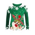 thumbnail image 4 of Hauts d'Été pour Femmes 2023 Hauts Décontractés Imprimés de Noël Manches Trois-Quarts Col Rond Blouses pour Femmes en Liquidation, 4 of 4