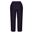thumbnail image 5 of Timegard Plus Size Pants for Women Elastic Waist Solid Color Comfy Fall Casual Crop Pants with Pockets, 5 of 5