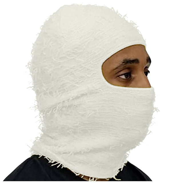 XZNGL Face Mask Winter for Men Fashion Face Mask for Women Distressed Ski Mask - Knitting Distressed Winter Windproof Full Face Mask for Men Women Free Size Hat Face Mask Women Fashion