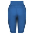 thumbnail image 4 of Pantalon Cargo Ample Décontracté pour Femmes, Uni, à Cordon de Serrage, Jambe Grand, Court, 4 of 5