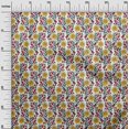 thumbnail image 2 of oneOone Georgette Viscose Fabric Leaves & Floral Block Print Fabric By Yard 42 Inch Wide, 2 of 5