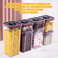 thumbnail image 5 of Dry Food Container TASTAN Modular Pantry Canister - Clear Square Dry Food Container with Airtight Seal | Flour/Sugar/Coffee Organizer for Neat Kitchens | Stackable Design, Airtight Canister, C, 5 of 5