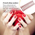 thumbnail image 2 of Faux Ongles Ensemble Français Style Scratch Résistant Presser sur les Ongles Couverture Complète Débroussaillage Amovible Réglable Manucure Autocollants Type 6, 2 of 7