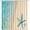 Blue, variant on Teal Starfish Ocean Beach Shower Curtain - Coastal Tropical Sea Hawaii Summer Seaside Nature Landscape, Marine Life Bath Curtain with Hooks, Perfect for Adding a Splash of Color and Nature to Your Bat