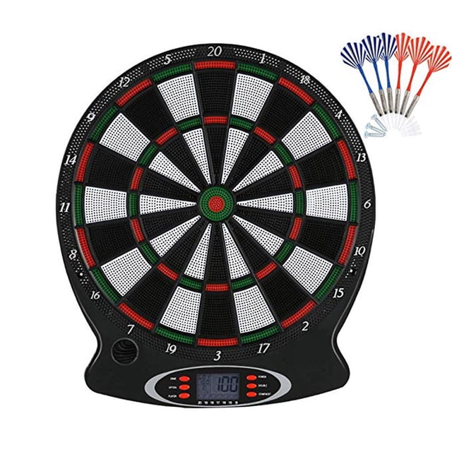 Electronic Darts Set With 6 Darts Led Score Display Safe Plastic Tip Dartboard Game For Indoor Sports And Family Fun 15.7X11.8 Inches