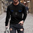 thumbnail image 2 of RKSTN Shirts Mens Manches Courtes Manches Longues Impression Pull Col Rond T-Shirt Blouse Hawaïenne Shirts for Men, 2 of 3