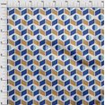 thumbnail image 4 of oneOone Cotton Silk Medium Blue Fabric Geometric Craft Projects Decor Fabric Printed By The Yard 42 Inch Wide, 4 of 4