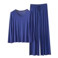 thumbnail image 2 of Weiqiqre Ensembles de Pyjama pour Femmes Pyjamas Rafraîchissants Ensembles Assortis d'Été Manches Courtes Ensemble de Détente Femmes, 2 of 3