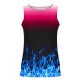 thumbnail image 4 of Qertyioot Indépendance Jour Hommes Casual Mode Gradation Impression Pull Col Rond Débardeurs de Sport, 4 of 5