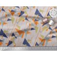 thumbnail image 2 of Soimoi Rayon Fabric Dot,Branches & Triangle Geometric Printed Craft Fabric by The Yard 42 Inch Wide, 2 of 3
