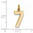 thumbnail image 2 of 14K Or Jaune 14ky Moulé Moyen Poli Nombre 7 Charme, 2 of 2