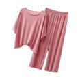 thumbnail image 1 of Ensembles de Pyjama pour Femmes 2 Pcs, Tenue d'Intérieur Décontractée Ample à Manches Courtes et Pantalon pour Femmes, Ensembles de Pyjama, 1 of 2