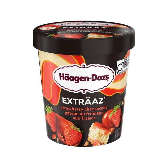 HAAGEN-DAZS Extraz Strawberry Cheesecake Ice Cream, 450 ml