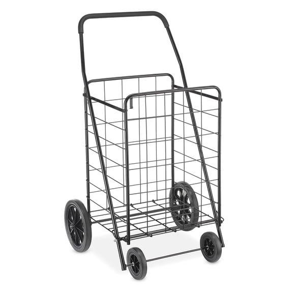 Whitmor 6318-2678 Deluxe Rolling Utility Cart, Black, Extra Large