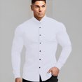 thumbnail image 3 of Chemises Habillées pour Hommes Coupe Ajustée Manches Longues Boutonnées - Matériau Polyester Spandex, Extensible 4 Directions, Résistant aux Plis, 3 of 6