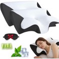 thumbnail image 1 of Pillows, Neckhaven Pillow Hospitality Collection, Premium Necks & Posture Support, Ergonomic Memory Foam Pillows, Contoured Support Pillow for Side Back Stomach Sleepers (2*Black), 1 of 7