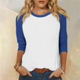 thumbnail image 2 of Birdeem Blouse pour Femmes Mode pour Femmes T-Shirt Imprimé Manches 3/4 Blouse Col Rond Hauts Décontractés, 2 of 12