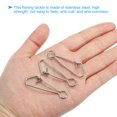 thumbnail image 4 of Unique Bargains 209Lbs Stainless Steel Fishing Snaps Swivels Clips Quick Change White 20 Pack, 4 of 6