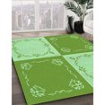 thumbnail image 3 of Ahgly Tapis Rectangulaire Lavable en Machine Intérieur Vert Jade Transitionnel, 2 Pieds x 5 Pieds, 3 of 7