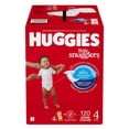 thumbnail image 1 of Huggies Little Snugglers Baby Diapers, Size 4 (22-37 lbs), 120 Ct, 1 of 9