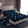 thumbnail image 1 of Erosebridal Futuristic Stripes Sheet Set Full, Modern Abstract Bedding Sets Full Size, Minimalism Room Decor 4pcs, 1 of 7
