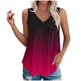 thumbnail image 1 of Plebaso Womens Tank Tops V Neck Gradient Lightweight Eyelet Shirts Flowy Loose Summer Sleeveless Blouses, 1 of 7