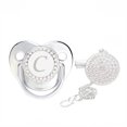 thumbnail image 1 of XZNGL Baby Pacifier 26 Letter Name Initial Clip Silicone Infant Nipple Bling Newborn Pacifier, 1 of 9