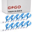 thumbnail image 1 of GOGO 100PCS Translucent ID Card Badge Holder Reels Office Supplier-Blue, 1 of 8